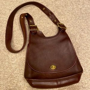 Rare Vintage Leather Coach Saddle Bag / Messenger Bag 9988 Brown